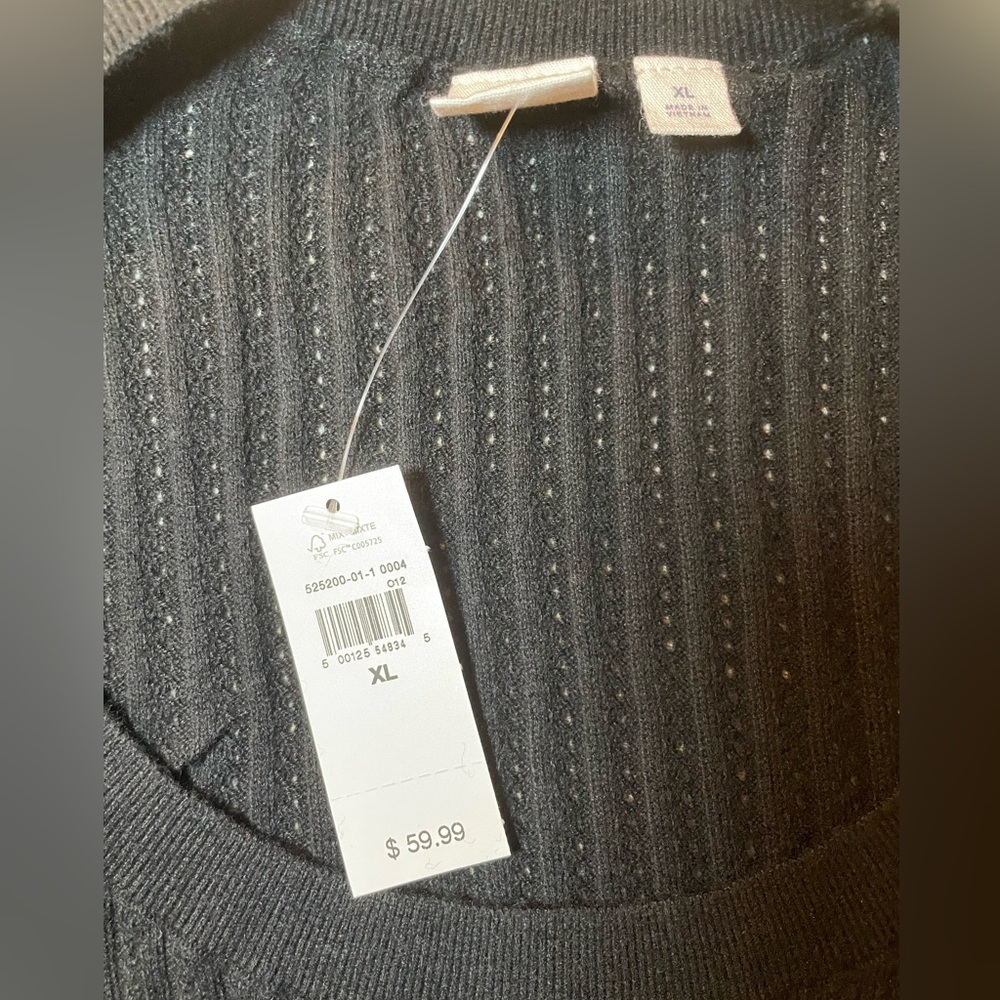 🆕 RESERVED EB GAP Women’s CashSoft Ribbed Scoopneck Lightweight Sweater XL - Picture 9 of 16
